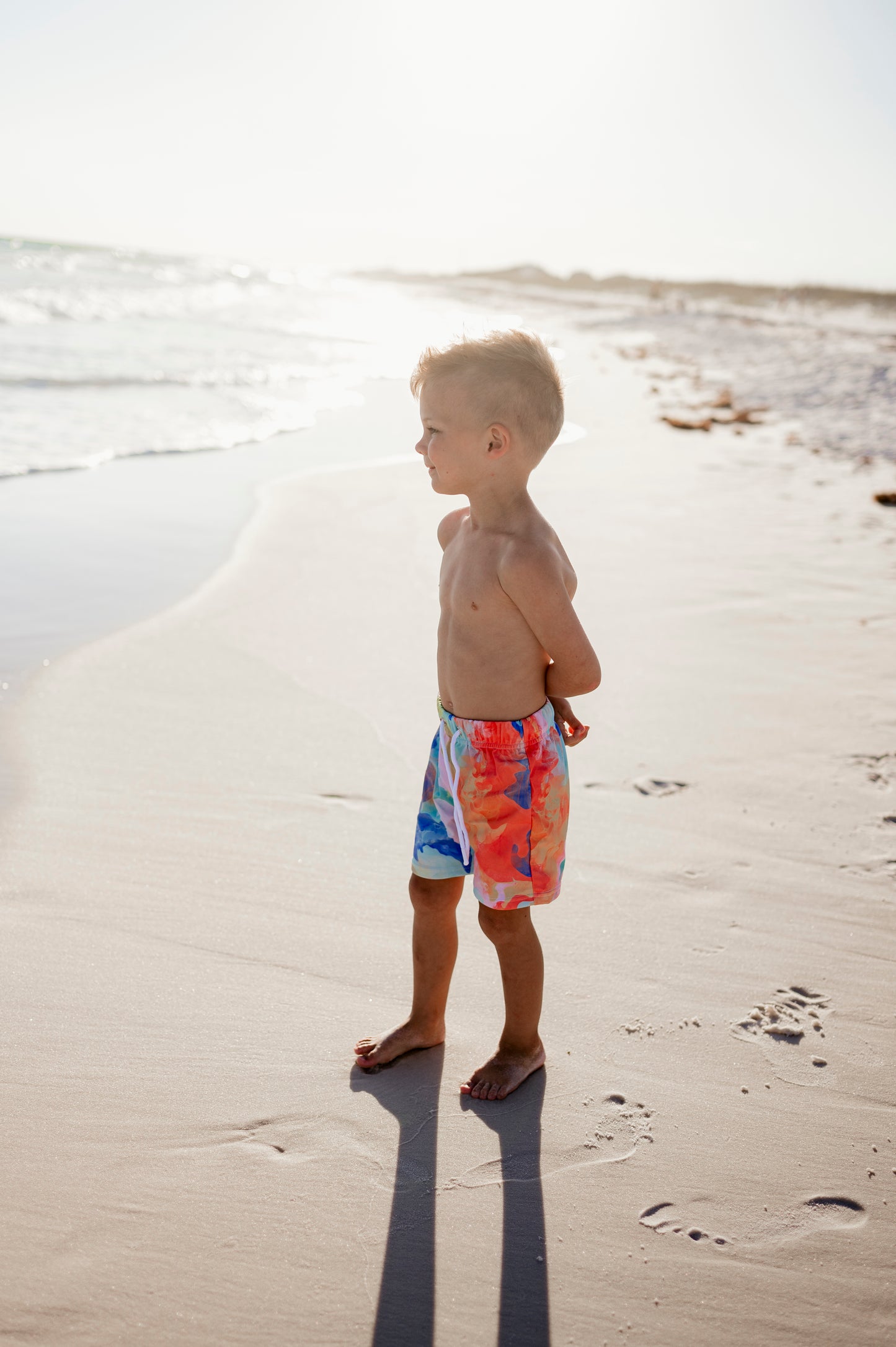 Sherbet Sunset - (SWIM SHORTS)