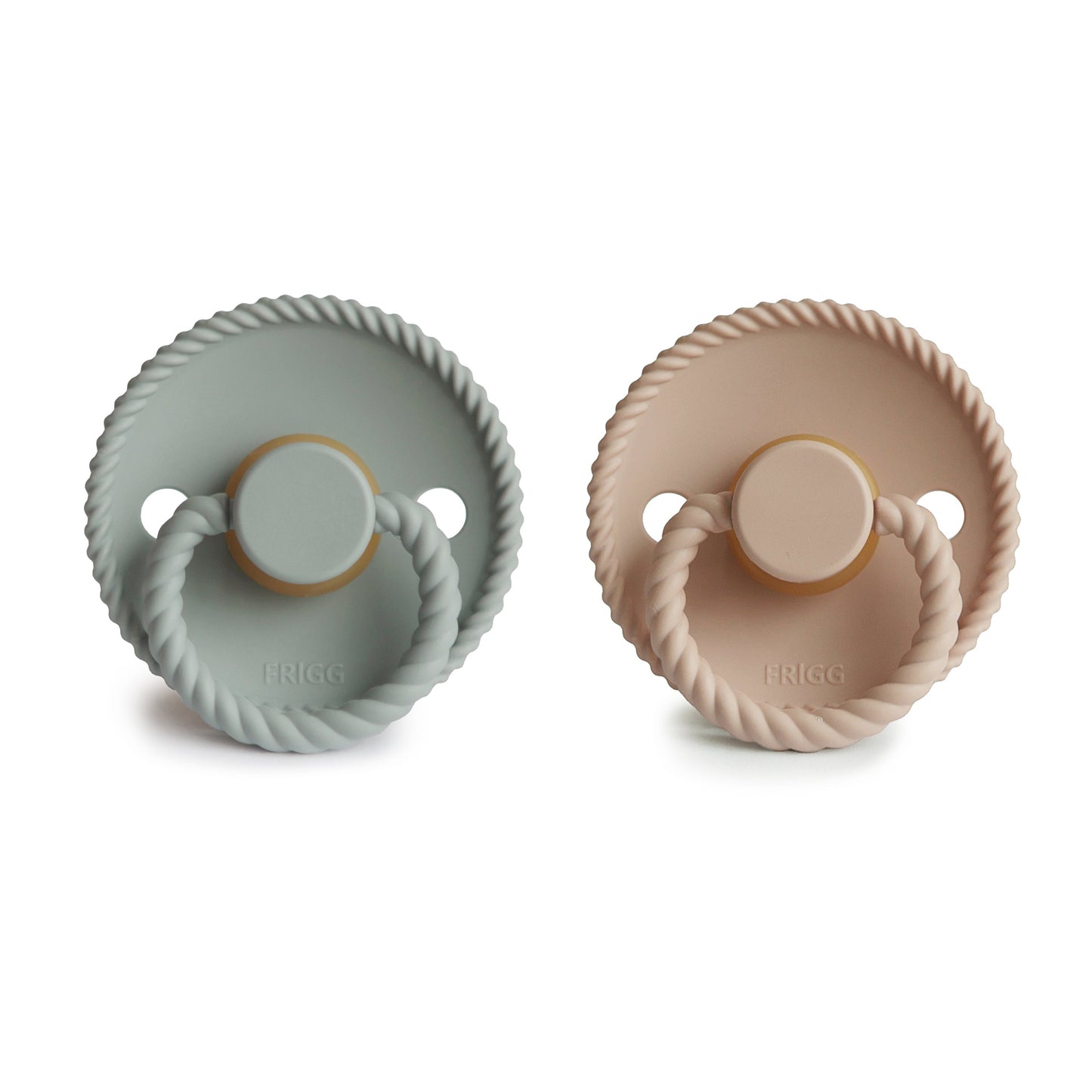FRIGG Rope Natural Rubber Pacifier 2-Pack {Drop Ship}