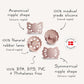 FRIGG Baby's First Pacifier Floral Heart (Blush) 4-Pack {Drop Ship}