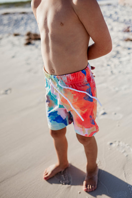 Sherbet Sunset  - (SWIM SHORTS)