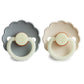 FRIGG Daisy Night Natural Rubber Pacifier 2-Pack {Drop Ship}